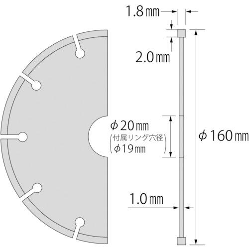 エビ 電着ダイヤモンドカッター 窯業サイディング専用 160mm (1 エビ 電着ダイヤモンドカッター 窯業サイディング専用 160mm (1