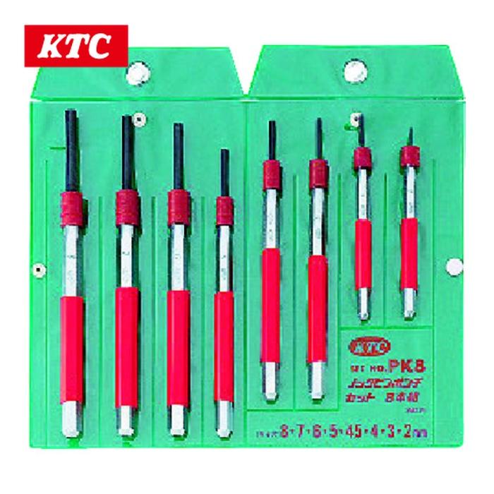 KTC ケーティーシー ポンチセット pk-8 KTC 京都機械工具 PK8 ノックピンポンチセット[8本組] (1S) : 工具