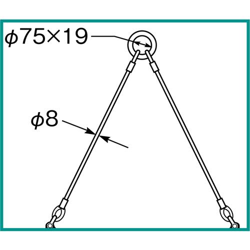 SUPER TOOL スーパーツール PSB508 2点吊用天秤 容量:500kg スパン長 