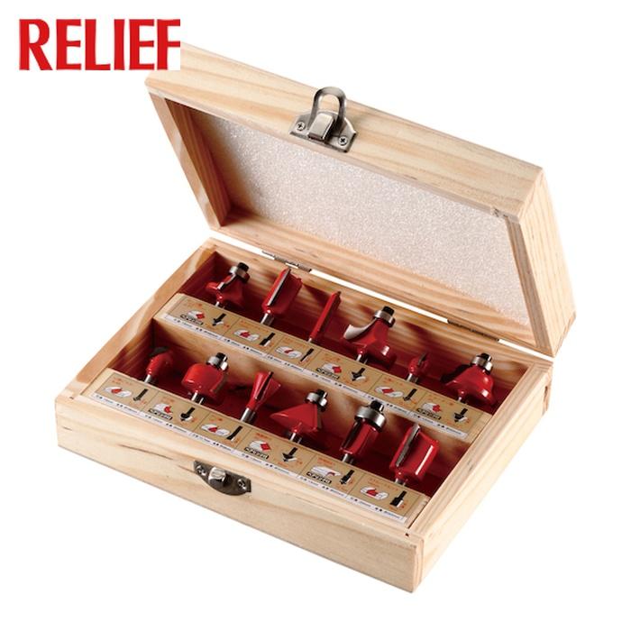 RELIEF 12本組 超硬刃トリマービット (1S) 30661 : 工具ランドヤフー 