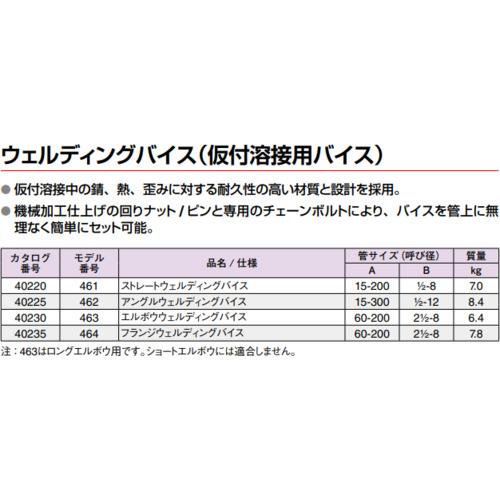 RIDGID リジッド アングルウエルデイングバイス 462 (1台) 品番：40225 