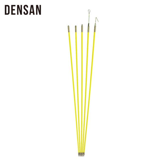 【引き取り限定】【中古品】デンサン DENSAN JF-7550 呼線 ジョイント釣り名人 ロード長さ:1.0m ロード径:φ7.5mm ロッド5本入 ※ケース割れのためテープによる補修跡有(画像5枚目参照) JEFCOM（ジェフコム） デンサン DENSAN JF-7550 ケーブル牽引具