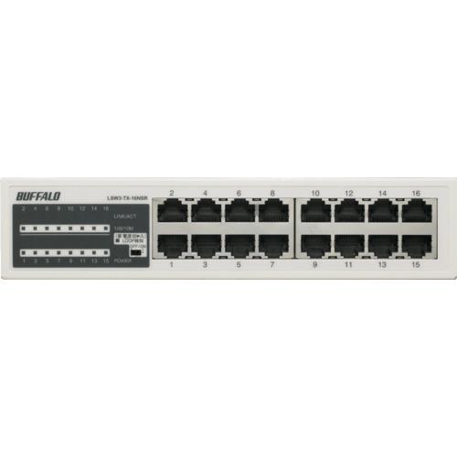 BUFFALO（バッファロー） 10/100M スイッチングHub 金属筐体/電源内蔵