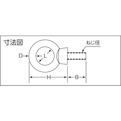 NANIWA(浪速) アイボルト M8 (1個) 品番：EB1000008｜kouguland｜02