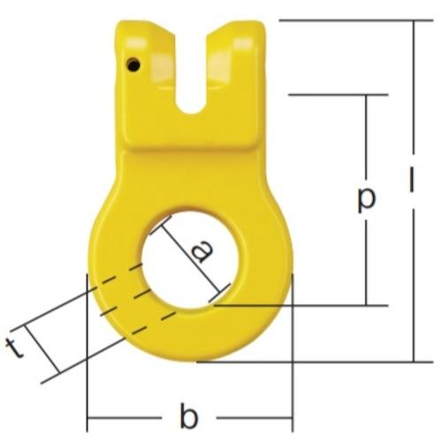 キトー チェンスリング カナグ部材(ピンタイプ) ツナギカナグVC 基本使用荷重3.2t (1個) 品番：VC2100｜kouguland｜02