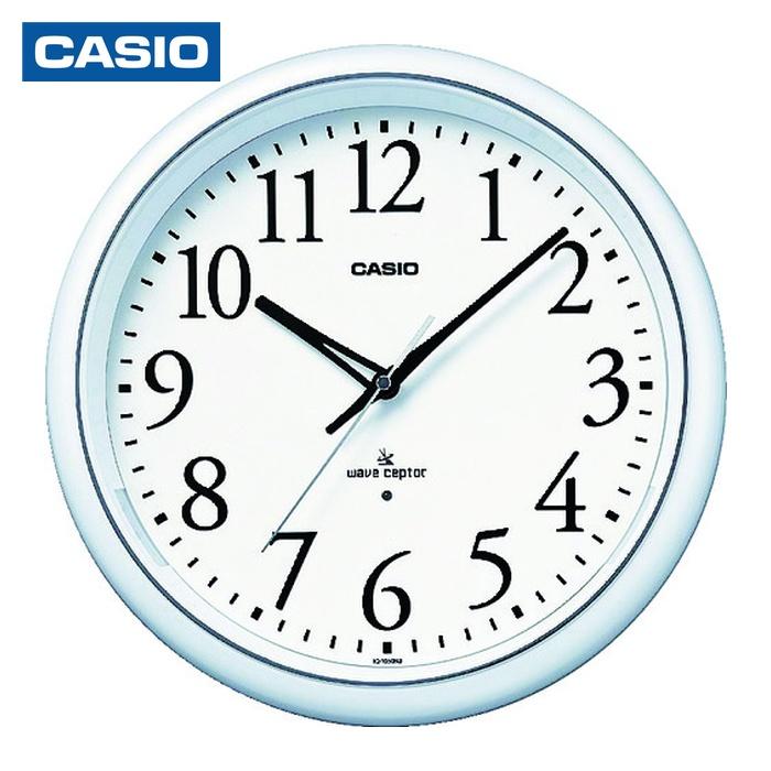 CASIO IQ-1050NJ-7JF パールホワイト アナログ掛時計3本 CASIO（カシオ） CASIO IQ-1050NJ-7JF 電波掛け時計 直径330mm パール