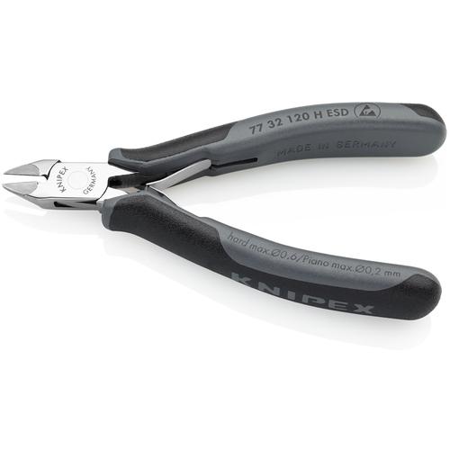 KNIPEX クニペックス 7732-120HESD ESD超硬刃エレクトロニクスニッパー 120mm 静電気防止 小ベベル付き (1丁)_1