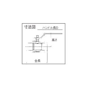 大和バルブ VHB3 50A ボールバルブ 50A(600型、フルボア、黄銅) (1個)_2