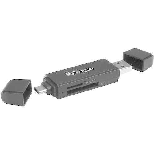スターテック USBカードリーダー/USB-C & USB-A/SD & MicroSD/2スロット (1箱) 品番：SDMSDRWU3AC｜kouguland｜02