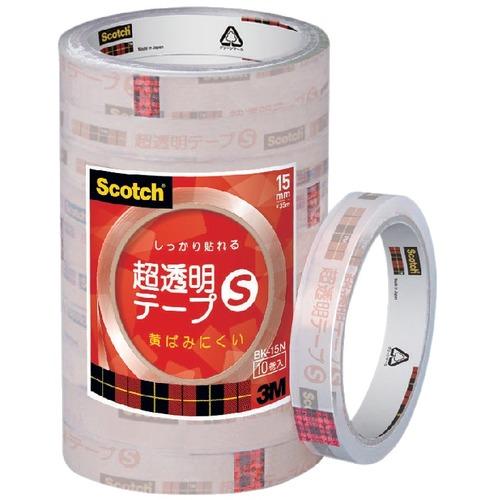 3M スコッチ 超透明テープS 15mmX35m 10巻入シュリンクパック (1Pk) 品番：BK-15N｜kouguland｜02