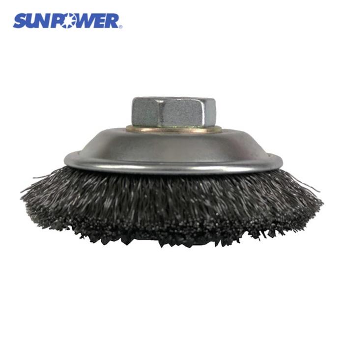 SUNPOWER ベベルブラシ 鋼線ベベルブラシ(SW) Φ85 鋼線(スチール) 線径 