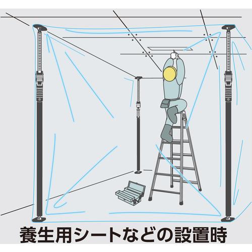 光 HIKARI 突っ張りスタンド ブラック 2100~3900mm (1本) KTSDB-2139