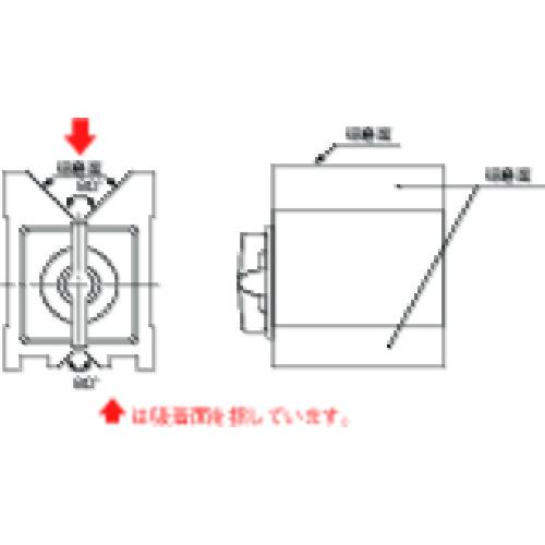 新潟精機 マグネット付Vブロック 95x70x80mm (1個) 【ラッピング】 品番：MV-80G