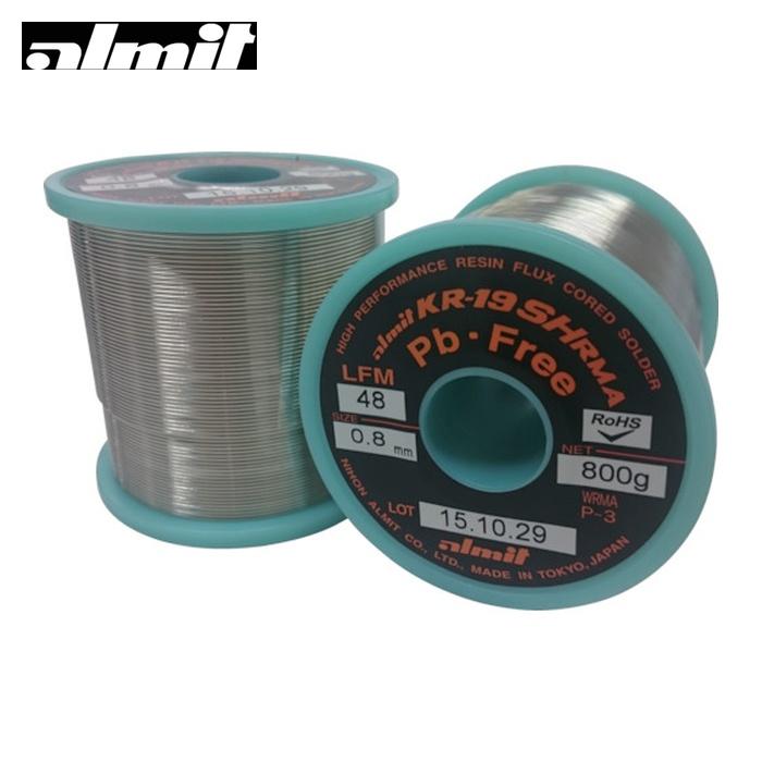 日本アルミット 鉛フリーやに入りはんだ KR-19 SH RMA LFM48 1.0mm (1 