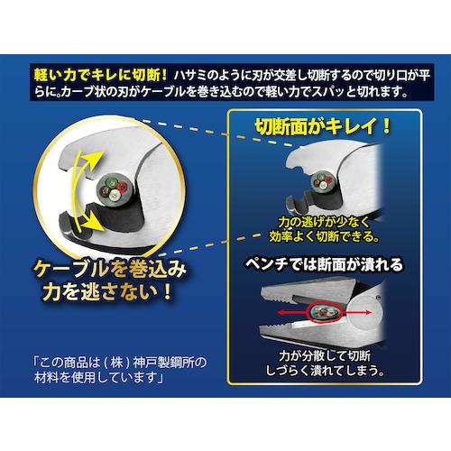 TTC ツノダ イエローシャーク60（ケーブルカッター 250mm） (1丁) 品番