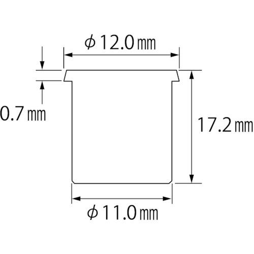 エビ　ブラインドナット“エビナット“(薄頭・ステンレス製)　板厚4.0　(1箱)　品番：NTK8M40　M8×1.5(100個入)