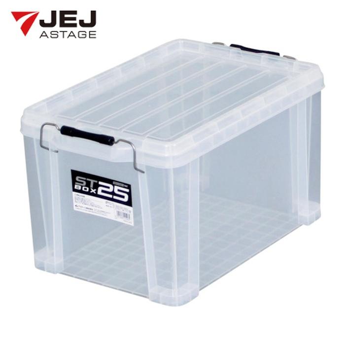 JEJアステージ 収納ケース フタ付き 積み重ねOK STボックス クリア #25