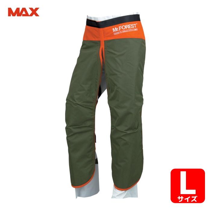 ■MAX Mr.FOREST 防護チャップス オリーブ Lサイズ〔品番:MT536OLL〕【8365408:0】[店頭受取不可] マックス（MAX） Mr.FOREST 防護チャップス オリーブ Lサイズ (1着