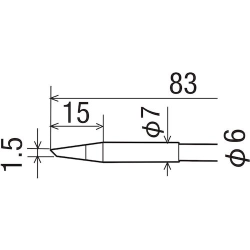 goot 太洋電機産業 グット 替こて先φ6-7BC型KS-80R用 (1個) 品番：RD