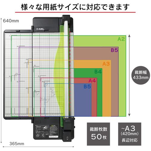 CARL カール 裁断機ディスクカッター・スリムDC-F5300-K A3 裁断枚数50