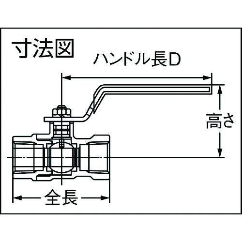 オンダ製作所 F-65 スタンダードボアボールバルブF型(レギュラーボール) Rc2 1/2 (1個)_2