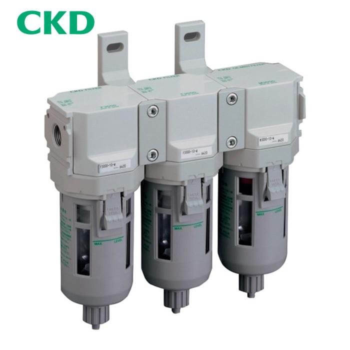 CKD（DIY、工具） CKD FRLユニット F.R.Lコンビネーション 白色シリーズ 接続口径Rc1/4 (1S) 品番：C3000-8 ...