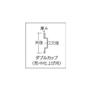 エビ ダイヤモンドカップホイール力削中仕上 ダブルカップ100mm用 (1枚＝1PK) (1枚) 品番：CDE-4｜kougulandplus｜02