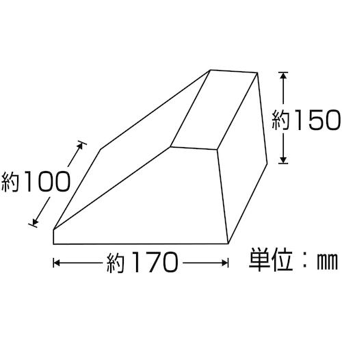 緑十字 タイヤストッパー 乗用車用(2t車迄) H145×W100×D195mm 合成ゴム製(1個) 品番：120001｜kougulandplus｜02