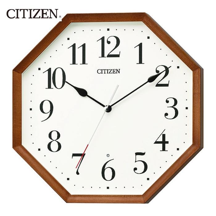 CITIZEN（シチズン） 電波 壁掛け時計（アナログ表示） 連続秒針 木枠