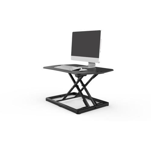 トラスコ TRUSCO パソコンラック ガス圧式卓上PCデスク ウルトラスリム 黒 770×490 (1台) 品番：TMT108-BK