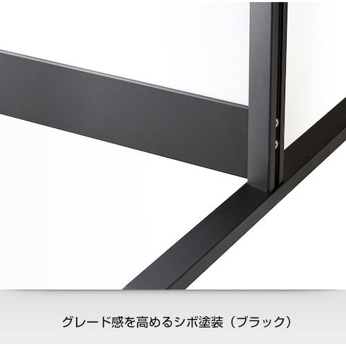 トラスコ TRUSCO パーテーションホワイトボード片面掲示板タイプ キャスター付 W900×H1500 (1台) TKW9015BSK-GY_2