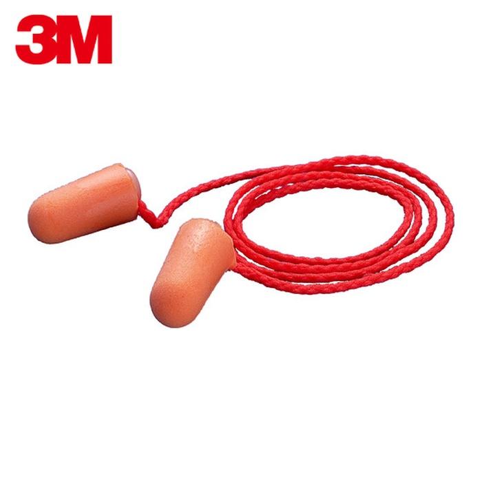 3M スリーエム 耳栓 フォームタイプ 1100 ひも付き (1組) 1110 : 工具