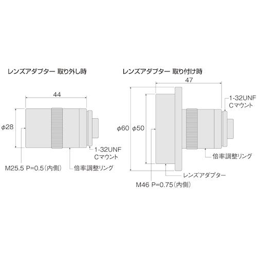 ホーザン HOZAN L-630 顕微鏡用品 レンズ(Cマウントカメラ用) 倍率0.19~0.93倍 (1個)の画像