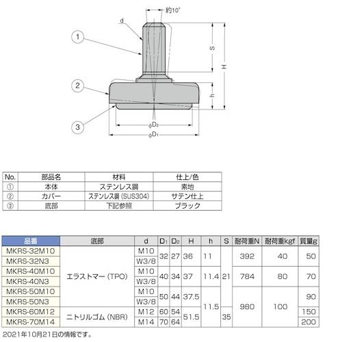 スガツネ工業 (200141335)MKRS-70M14ステンレス鋼製アジャスター (1個) 品番：MKRS-70M14｜kougulandplus｜04