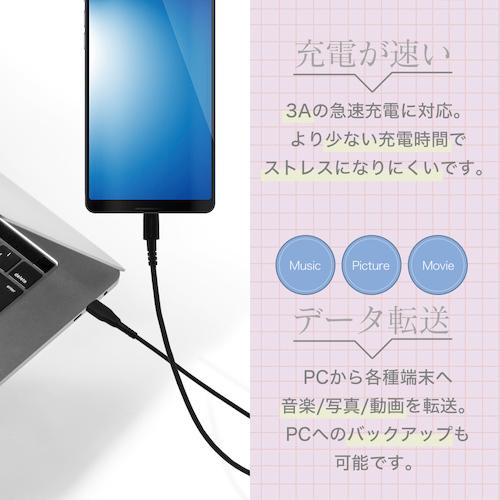 オウルテック USB Type-Cケーブル 次世代超タフケーブル ブラック 100cm(1個) 品番：OWL-CBACA10-BK｜kougulandplus｜08