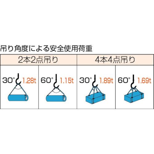 TRUSCO(トラスコ) Wスリング Eタイプ 両端シンブル入り 9mmX2m (1本) GRE-9S2｜kougulandplus｜03