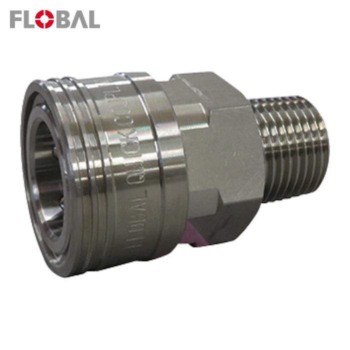 フローバル 両路開放型クイックカップリング TS-8SM(SUS304)(1個) 品番：TS-8SM(SUS304) : 工具ランドプラス ...