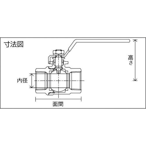 フジキン Fujikin UBVNF-14G-R ねじ込みボール ステンレス鋼製 3.92MPa フルボアタイプボール弁 32A(1 1/4) (1個)_2