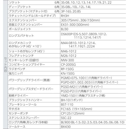 TONE トネ 500AD ツールセット(オートメカニック用) 61pcs (1S)_3