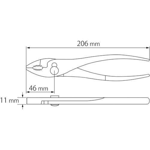 エビ バネ付プライヤー 200mm (1丁) 品番：P200S｜kougulandplus｜02