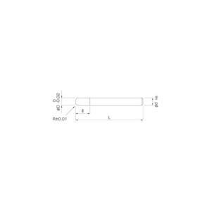 NS 日進工具 MSRS430 8XR1 無限コーティング ラジアスエンドミル MSRS430 Φ8XR1 (1本)_1