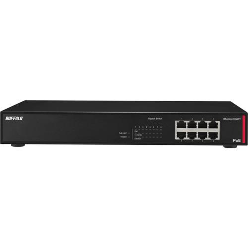 バッファロー 法人向け Giga対応 Layer2 アンマネージPoEスイッチ 8ポート (1個) BS-GUL2008PT