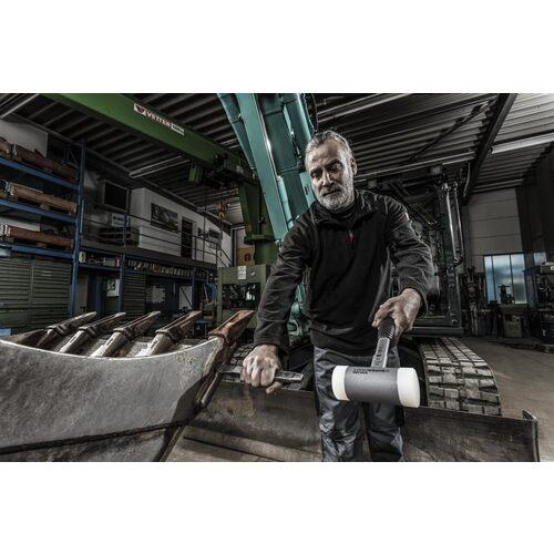 ハルダー HALDER 3377.06 SUPERCRAFTショックレス 無反動ハンマー 強化スチール製ハンドル 径(60)mm ナイロン(白) (1本)_4