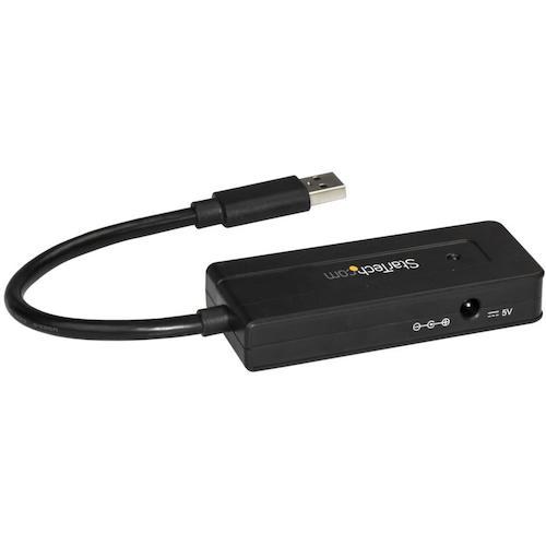 StarTech ST4300MINI USBハブ/USB 3.0/USB-A - 4x USB-A/ACアダプター付属/ブラック (1箱)