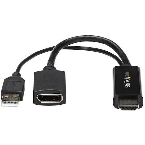 StarTech HD2DP ディスプレイアダプター/HDMI - DP/4K30Hz/USBパワー/BK (1袋)_4