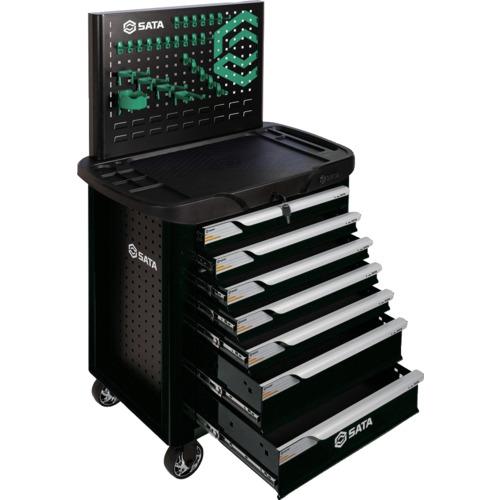 SATA A95107-BL 7段ローラーキャビネット 黒 (1台)の画像