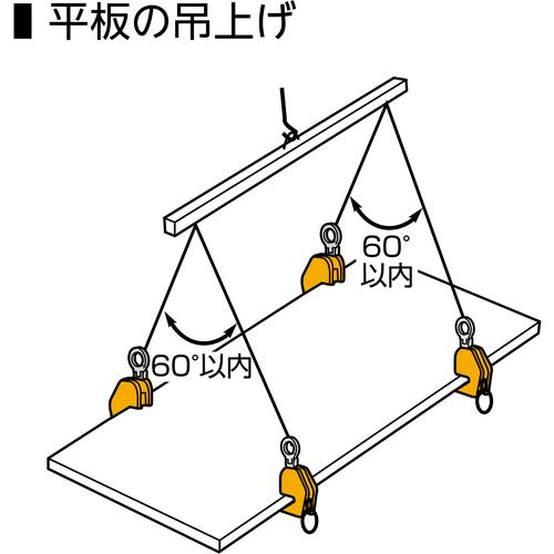 SUPER TOOL スーパーツール GVC0.5ENRF 横吊クランプ 自在型ロック 