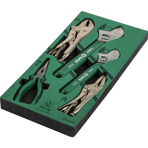 SATA 09909A モンキーレンチ・プライヤー・ペンチセット (1S)_1