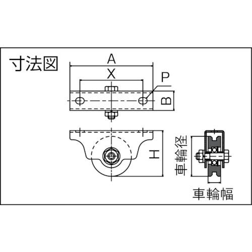 ダイケン　ステンレス製重量戸車　車径φ100(1個)　品番：FS-100V