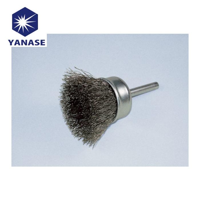 柳瀬（ヤナセ） 研削研磨用品 軸付カップブラシ ステンレス 40x25x6x35
